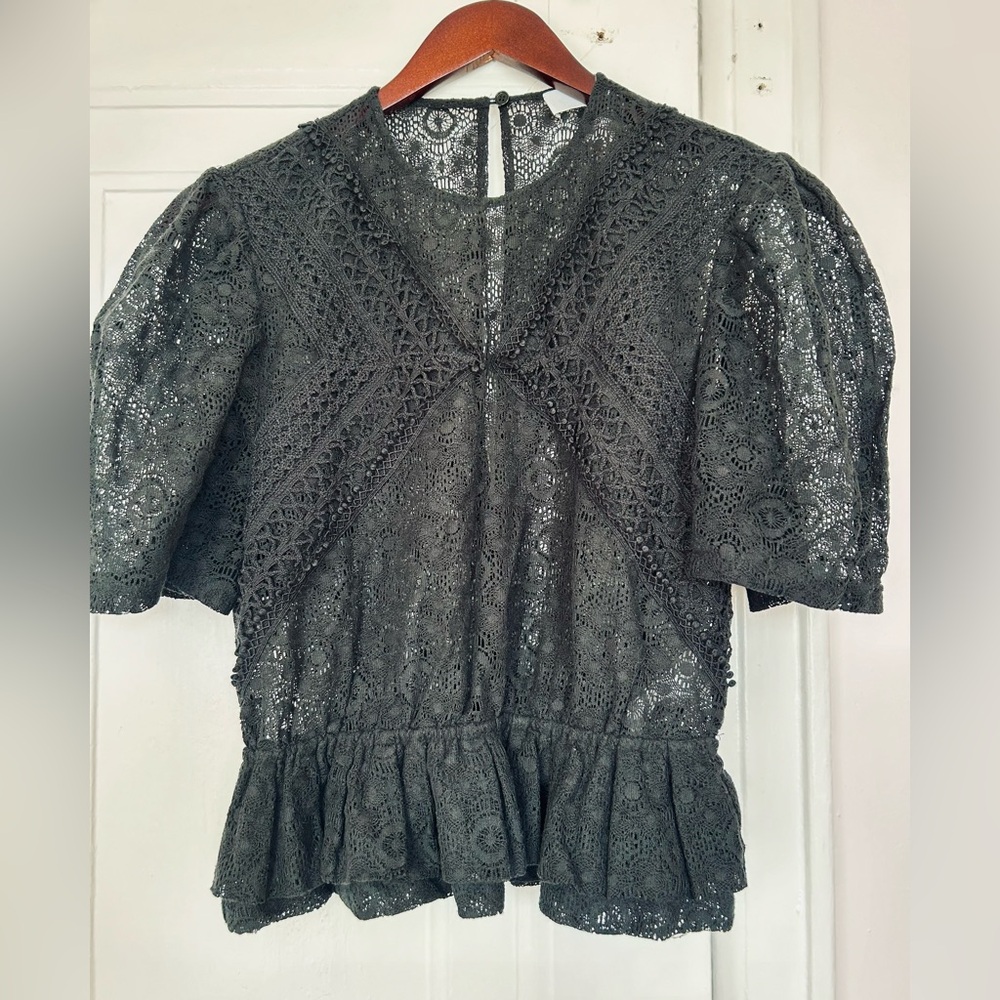 IRO lacey black top